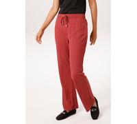 Schlupfhose ANISTON CASUAL, Damen, Gr. 40, N-Gr, dunkelrot, Piqué, Obermaterial: 53% Viskose, 47% Polyamid, unifarben, figurumspielend lang, Hosen Schlupfhose, in weicher Pique-Qualität - NEUE KOLLEKT