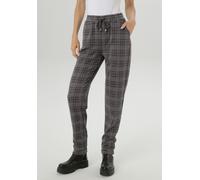 Schlupfhose ANISTON SELECTED, Damen, Gr. 34, N-Gr, blau (marine, beige, camel, kariert), Obermaterial: 75% Polyester, 23% Viskose, 2% Elasthan, kariert, figurumspielend knöchellang, Hosen Schlupfhose,