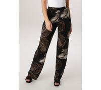 Schlupfhose ANISTON SELECTED, Damen, Gr. 42, N-Gr, schwarz, beige, braun, oliv, bedruckt, Jersey, Obermaterial: 100% Viskose, bedruckt, geblümt, gemustert, figurumspielend knöchellang, Hosen Schlupfho
