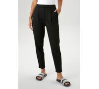 Schlupfhose ANISTON SELECTED, Damen, Gr. 44, N-Gr, schwarz, Jersey, Obermaterial: 65% Polyester, 32% Viskose, 3% Elasthan, unifarben, figurumspielend 7/8-Länge, Hosen Schlupfhose, mit Bundfalten, Tops