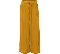 Schlupfhose BONPRIX, Damen, Gr. 48, K-Gr, gelb (dunkelgelb), Obermaterial: 100% Viskose, loose fit, Hosen Schlupfhose, aus Viskose, mit Bindeband, lockere Passform, mit Crinkle-Struktur (95116263-48)