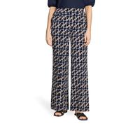 Schlupfhose BETTY BARCLAY "Damen mit Eingrifftaschen", Damen, Gr. 38, Normalgrößen, blau (dunkelblau, braun), Jersey, Obermaterial: 94% Polyester, 6% Elasthan, relaxed fit lang, Hosen Schlupfhose (610