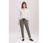 Schlupfhose BETTY & CO "Damen mit Muster", Damen, Gr. 36, Normalgrößen, beige (nature, schwarz), Obermaterial: 66% Polyester, 30% Viskose, 4% Elasthan, figurbetont 7/8-Länge, Hosen Schlupfhose (421915