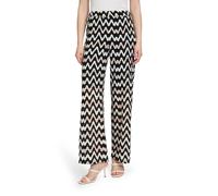 Betty & Co Damen Schlupfhose mit Struktur Schwarz/Braun,44