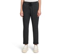 Schlupfhose BETTY & CO "Damen mit Struktur", Damen, Gr. 44, Normalgrößen, schwarz, weiß, Obermaterial: 66% Polyester, 20% Viskose, 13% Baumwolle, 1% Elasthan, gerade 7/8-Länge, Hosen Schlupfhose (7605