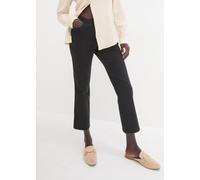 Schlupfhose BONPRIX "7/8 Schlupfhose mit Stretch", Damen, Gr. 42, N-Gr, schwarz, Obermaterial: 97% Baumwolle, 3% Elasthan, regular fit, Hosen Schlupfhose, mit Stretch-Anteil, Regular Fit, mit elastisc