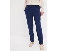 Schlupfhose BONPRIX, Damen, Gr. 36/38 (S), N-Gr, dunkelblau, Web, Obermaterial: 65% Polyester, 30% Viskose, 5% Elasthan, regular fit, Hosen Schlupfhose, aus Polyester, Viskose und Elasthan, regular fi