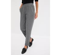 Schlupfhose BONPRIX, Damen, Gr. 40/42 (M), N-Gr, grau meliert, Web, Obermaterial: 65% Polyester, 30% Viskose, 5% Elasthan, regular fit, Hosen Schlupfhose, aus Polyester, Viskose und Elasthan, regular