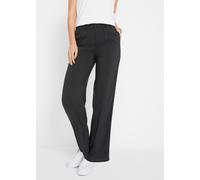 Schlupfhose BONPRIX, Damen, Gr. 44, N-Gr, schwarz, Web, Obermaterial: 100% Viskose, loose fit, Hosen Schlupfhose, aus Viskose, leichtes Material, weite Beine, lockere Passform (54399601-44)