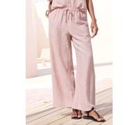 Schlupfhose BUFFALO "aus bequemer Webware und weitem Bein", Damen, Gr. 34, N-Gr, rosa (mauve meliert), Web, Obermaterial: 100% Polyester, meliert, figurumspielend lang, Hosen Schlupfhose, lange Sommer