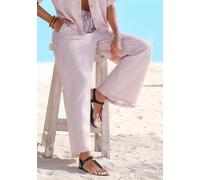 Schlupfhose BUFFALO "aus bequemer Webware und weitem Bein", Damen, Gr. 36, N-Gr, mauve meliert, Web, Obermaterial: 100% Polyester, meliert, figurumspielend lang, Hosen Schlupfhose, mit Gummibund, Casu