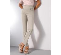 Schlupfhose CASUAL LOOKS, Damen, Gr. 50, Normalgrößen, grau (stein), 76% Lyocell, 19% Polyamid, 5% Elasthan, unifarben, lang, Hosen Schlupfhose (65579220-50) stein