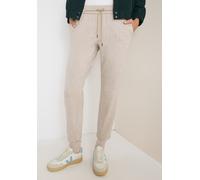 Schlupfhose CECIL "Style Tracey", Damen, Gr. L (42), Länge 28, creamy weiß, Web, Obermaterial: 79% Polyester, 18% Viskose, 3% Elasthan. Futter: 100% Polyester, gestreift, slim fit lang, Hosen Schlupfh
