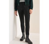 Schlupfhose CECIL "Style Tracey", Damen, Gr. XS (36), Länge 28, grau (schwarz (länge 28)), Web, Obermaterial: 79% Polyester, 18% Viskose, 3% Elasthan. Futter: 100% Polyester, slim fit lang, Hosen Schl