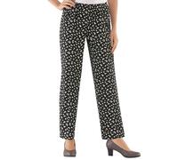 Schlupfhose CLASSIC BASICS, Damen, Gr. 195, Extrakurzgrößen, schwarz (schwarz, geblümt), 52% Polyester, 48% Viskose, gemustert, lang, Hosen Schlupfhose (90218949-195) schwarz, geblümt