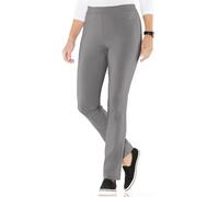 Schlupfhose CLASSIC BASICS, Damen, Gr. 24, Kurzgrößen, grau, 77% Viskose, 20% Polyamid, 3% Elasthan, unifarben, lang, Hosen Schlupfhose (67145138-24) grau
