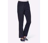 Schlupfhose CLASSIC BASICS, Damen, Gr. 25, Kurzgrößen, blau (marine), 100% Baumwolle, unifarben, lang, Hosen Schlupfhose (200932-25) marine