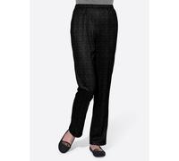 Schlupfhose CLASSIC BASICS, Damen, Gr. 40, Normalgrößen, schwarz (schwarz, gemustert), 100% Polyester, gemustert, lang, Hosen Schlupfhose (60691045-40) schwarz, gemustert