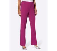 Schlupfhose CLASSIC BASICS, Damen, Gr. 42, Kurzgrößen, pink (magenta), 95% Polyester, 5% Elasthan, unifarben, lang, Hosen Schlupfhose (86980661-42) magenta