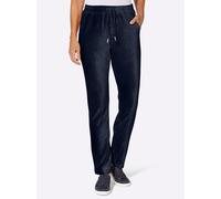 Schlupfhose CLASSIC BASICS, Damen, Gr. 44, Normalgrößen, blau (marine), 97% Polyester, 3% Elasthan, unifarben, Hosen Schlupfhose (54770534-44) marine