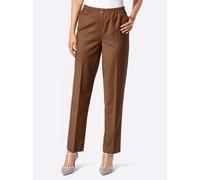 Schlupfhose COME ON, Damen, Gr. 40, Normalgrößen, braun, 53% Polyester, 43% Schurwolle, 4% Elasthan, meliert, unifarben, lang, Hosen Schlupfhose (15828039-40) braun