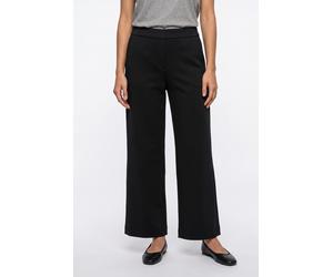 Schlupfhose COMMA "Scuba", Damen, Gr. 38, N-Gr, schwarz, Web, Obermaterial: 92% Polyester, 8% Elasthan, unifarben, bequem lang, Hosen Schlupfhose, mit Gummizug mit Stretch (68585109-38) schwarz