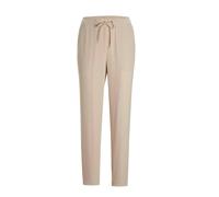 Schlupfhose GOLDNER "Braune Cargo-Schlupfhose SARA", Damen, Gr. 44, N-Gr, beige, Obermaterial: 95% Polyester PES. 5% Elasthan EL., gerade, Hosen Schlupfhose, streckende Teilungsnähte (99258969-44) bei