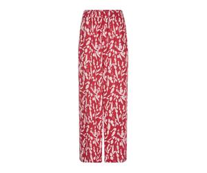 Schlupfhose GOLDNER "Druckhose mit floralem Muster", Damen, Gr. 46, N-Gr, rot (rot, weiß, gemustert), Obermaterial: 100% Viskose CV., weit, Hosen Schlupfhose, Eingriffstaschen an der Seite (39590323-4