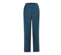 Schlupfhose GOLDNER "Elegante Stoffhose mit Teildehnbund", Damen, Gr. 42, N-Gr, blau (marine), Obermaterial: 49% Lyocell CLY. 38% Viskose CV. 13% Polyamid PA., gerade, Hosen Schlupfhose, Vorne glatter