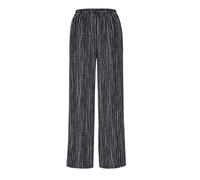 Schlupfhose GOLDNER "Elegante VERA mit Schlupfbund", Damen, Gr. 46, N-Gr, schwarz (schwarz, weiß, gemustert), Obermaterial: 100% Viskose CV., Hosen Schlupfhose (29505348-46) schwarz, weiß, gemustert