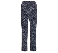 Schlupfhose GOLDNER "Fließende Schlupfhose Louisa", Damen, Gr. 42, N-Gr, blau (marine, sand, gemustert), Obermaterial: 100% Polyester COOLMAX PES(Coolmax)., Hosen Schlupfhose (73098917-42) marine, san