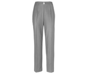 Schlupfhose GOLDNER "Klassische Schurwoll-Schlupfhose MARTHA", Damen, Gr. 54, N-Gr, silber (silbergrau, melange), Obermaterial: 52% Schurwolle WV. 46% Polyester PES. 2% Elasthan EL., Hosen Schlupfhose