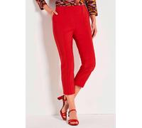 Schlupfhose GOLDNER "Kurzgröße Bengalinhose LOUISA mit Biesen", Damen, Gr. 20, K-Gr, rot, Obermaterial: 66% Viskose CV. 31% Polyamid PA. 3% Elasthan EL., Hosen Schlupfhose (20979364-20) rot