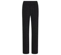 Schlupfhose GOLDNER "Kurzgröße Glänzende, weite Jerseyhose VERA", Damen, Gr. 22, K-Gr, schwarz (schwarz, silberfarben), Obermaterial: 95% Polyester PES. 5% Elasthan EL., Hosen Schlupfhose (20888764-22