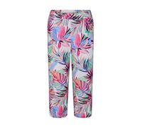 Schlupfhose GOLDNER "Kurzgröße Jersey-Culotte VERA mit Palmenprint", Damen, Gr. 23, K-Gr, bunt (bunt, gemustert), Obermaterial: 95% Viskose CV. 5% Elasthan EL., Hosen Schlupfhose (52032126-23) bunt, g