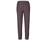 Schlupfhose GOLDNER "Kurzgröße Klassische Karohose Martha", Damen, Gr. 25, K-Gr, grau (camel, anthrazit, kariert), Obermaterial: 64% Polyester Green Circle PES GreenC. 33% Viskose CV. 3% Elasthan EL.,