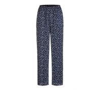 Schlupfhose GOLDNER "Kurzgröße Luftige Hose VERA mit Tupfenmuster", Damen, Gr. 19, K-Gr, blau (marine, gemustert), Obermaterial: 100% Polyester COOLMAX(R) PES(Coolmax)., weit, Hosen Schlupfhose, Eingr