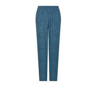Schlupfhose GOLDNER "Kurzgröße Luftige Sommerhose mit Blütenmuster", Damen, Gr. 25, K-Gr, blau (dunkelblau, gemustert), Obermaterial: 100% Viskose CV., schmal, Hosen Schlupfhose, setiliche Eingrifftas