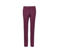 Schlupfhose GOLDNER "Kurzgröße Moderne Hose LOUISA mit streckenden Biesen", Damen, Gr. 19, K-Gr, lila (aubergine), Obermaterial: 67% Viskose CV. 27% Polyamid PA. 6% Elasthan EL., normal, Hosen Schlupf