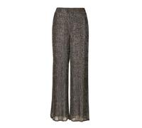 Schlupfhose GOLDNER "Kurzgröße Moderne Stretchhose mit Rundumdehnbund", Damen, Gr. 24, K-Gr, schwarz (schwarz, metallic, gemustert), Obermaterial: 100% Polyester COOLMAX(R) PES(Coolmax)., weit, Hosen 