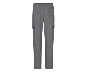 Schlupfhose GOLDNER "Kurzgröße Modische Stretchhose mit Taschen", Damen, Gr. 23, K-Gr, schwarz (schwarz, weiß), Obermaterial: 62% Polyester PES. 35% Viskose CV. 3% Elasthan EL., weit, Hosen Schlupfhos