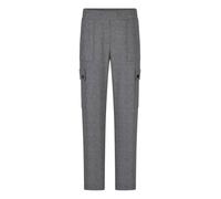 Schlupfhose GOLDNER "Kurzgröße Modische Stretchhose mit Taschen", Damen, Gr. 24, K-Gr, schwarz (schwarz, weiß), Obermaterial: 62% Polyester PES. 35% Viskose CV. 3% Elasthan EL., Hosen Schlupfhose (358