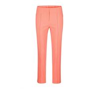 Schlupfhose GOLDNER "Kurzgröße Orange Hose LOUISA mit Biesen", Damen, Gr. 21, K-Gr, orange (pfirsich), Obermaterial: 66% Viskose CV. 31% Polyamid PA. 3% Elasthan EL., Hosen Schlupfhose, Mit kleinem Sc
