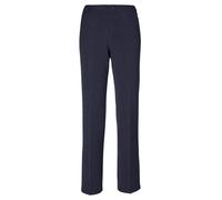Schlupfhose GOLDNER "Kurzgröße Professlanhose mit Zierteil", Damen, Gr. 24, K-Gr, blau (marine), Obermaterial: 62% Polyester PES. 32% Viskose CV. 6% Elasthan EL., normal, Hosen Schlupfhose, Klimakünst