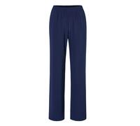 Schlupfhose GOLDNER "Kurzgröße Slinky-Hose mit weitem Bein", Damen, Gr. 22, K-Gr, blau (mitternachtsblau), Obermaterial: 95% Polyester PES. 5% Elasthan EL., festlich, Hosen Schlupfhose, Kein Bügeln nö