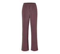 Schlupfhose GOLDNER "Kurzgröße Slinky-Hose mit weitem Bein", Damen, Gr. 22, K-Gr, lila (pflaumenviolett), Obermaterial: 95% Polyester PES. 5% Elasthan EL., festlich, Hosen Schlupfhose, Kein Bügeln nöt