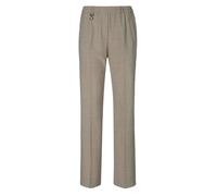 Schlupfhose GOLDNER "Kurzgröße Trevira-Schurwollschlupfhose LOUISA", Damen, Gr. 21, K-Gr, beige (taupe, melange), Obermaterial: 53% Polyester PES. 43% Schurwolle WV. 4% Elasthan EL., Hosen Schlupfhose