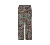Schlupfhose GOLDNER "Kurzgröße Weite Hose VERA mit Patch-Print", Damen, Gr. 21, K-Gr, bunt (bunt, gemustert), Obermaterial: 100% Viskose CV., Hosen Schlupfhose (65363138-21) bunt, gemustert