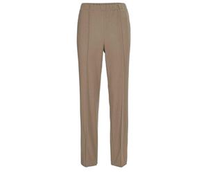 Schlupfhose GOLDNER "Rippenhose mit Biesen", Damen, Gr. 40, N-Gr, beige (sand), Obermaterial: 100% Polyester COOLMAX(R) PES(Coolmax)., normal, Hosen Schlupfhose, Ohne (77954037-40) sand