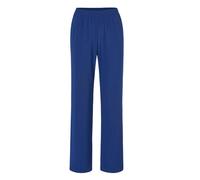 Schlupfhose GOLDNER "Slinky-Hose mit weitem Bein", Damen, Gr. 46, N-Gr, blau (royalblau), Obermaterial: 95% Polyester PES. 5% Elasthan EL., festlich, Hosen Schlupfhose, Kein Bügeln nötig (57486311-46)